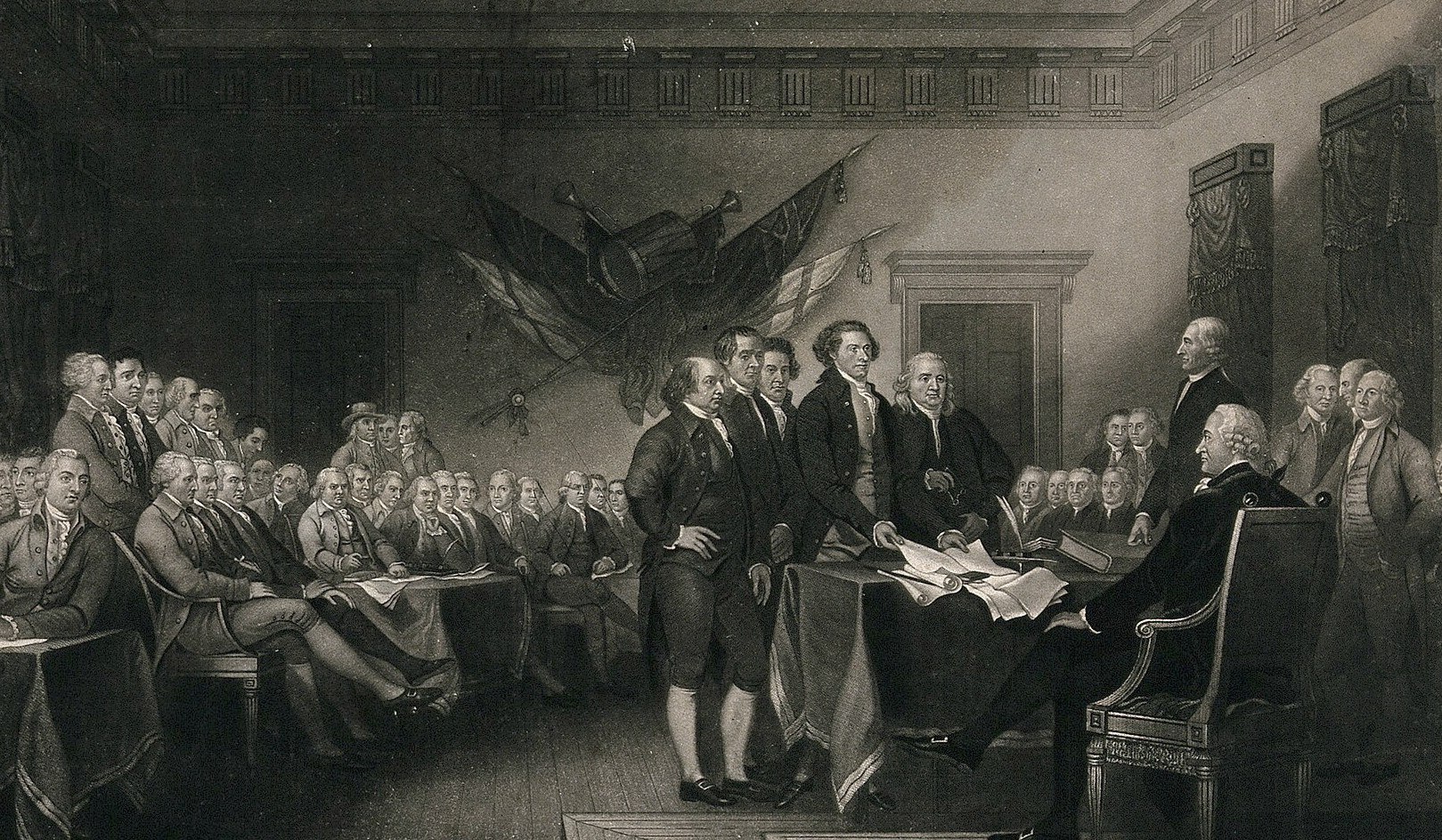 The Declaration of Independence of the United States of America, Philadelphia, July 4th, 1776.