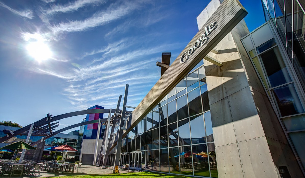 Headquarters of Google in Mountain View, California.