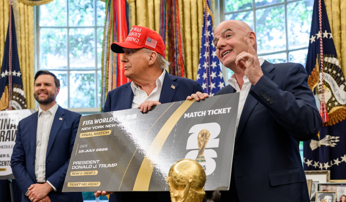 Trump and Infantino in the White House